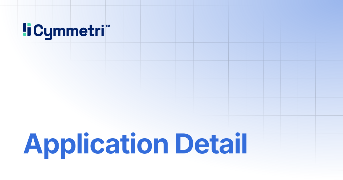 Application Detail | Cymmetri